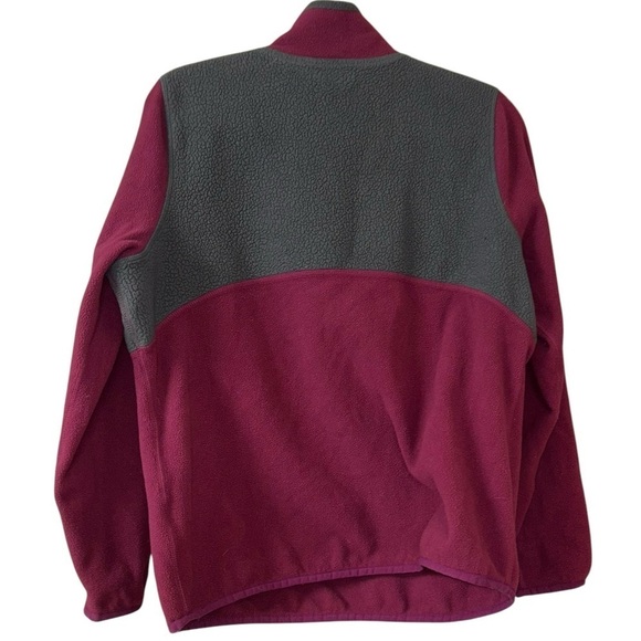 LL Bean Fuschia Gray Fleece Quarter Zip Jacket Women’s XL Winter Cozy Comfort - Picture 6 of 13